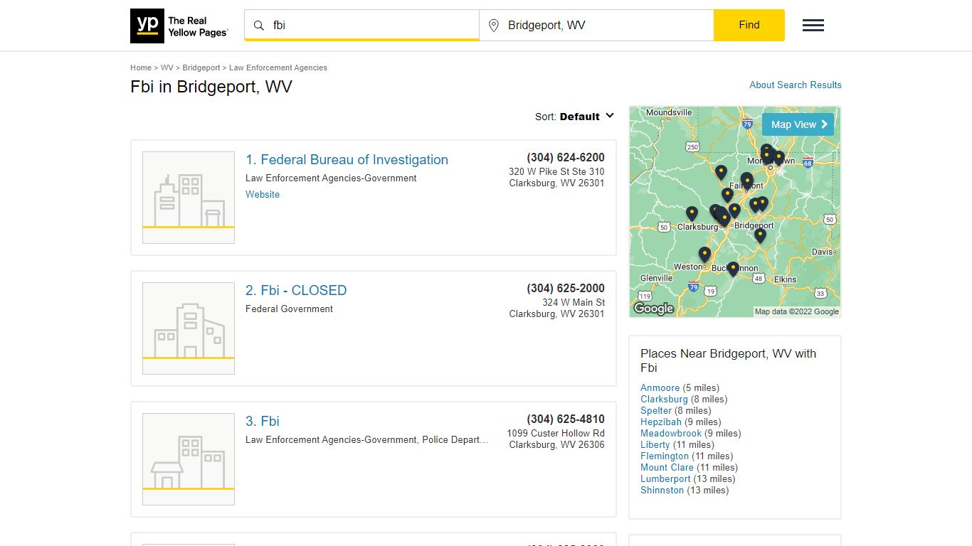 Fbi in Bridgeport, WV with Reviews - YP.com - Yellow Pages